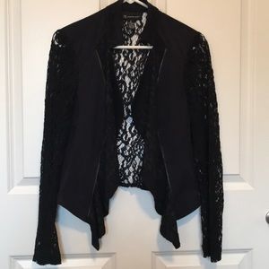 INC jacket with lace sleeves and back